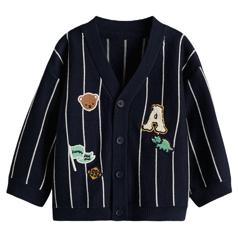 HM童装男婴毛衣冬季时尚长袖可爱贴花棉质开衫1293147,童装/婴儿装/亲子装,毛衣/针织衫,淘宝优惠券,粉丝福利购,淘宝优惠卷