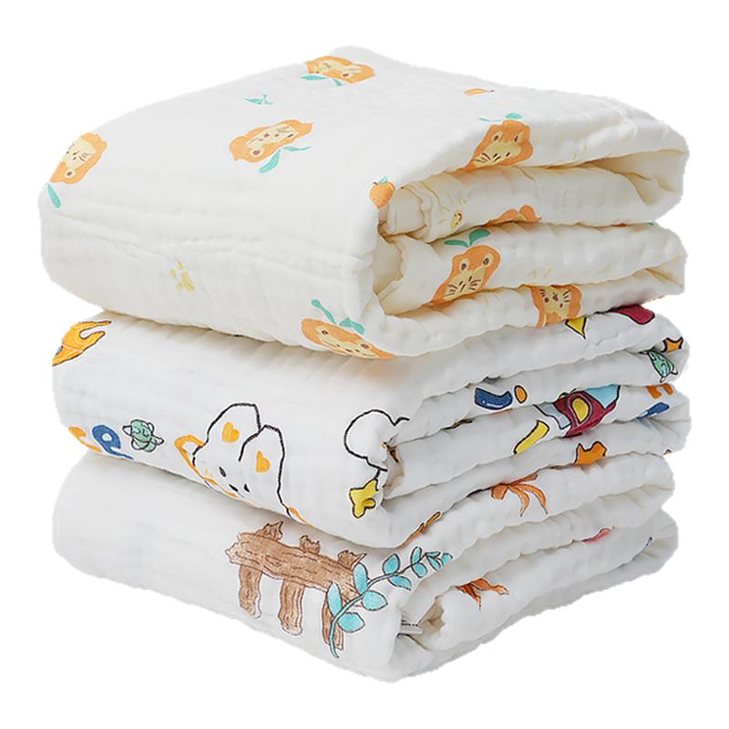 润本儿童浴巾纱布宝宝专用纯棉