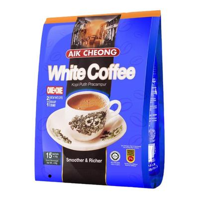 马来西亚原装进口益昌老街二合一无蔗糖速溶白咖啡粉15小包450g
