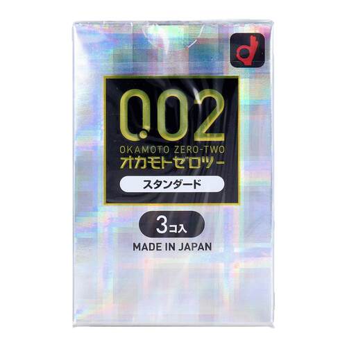 日本本土版冈本002蓝标多倍润滑0.02mm聚氨酯Okamoto避孕套