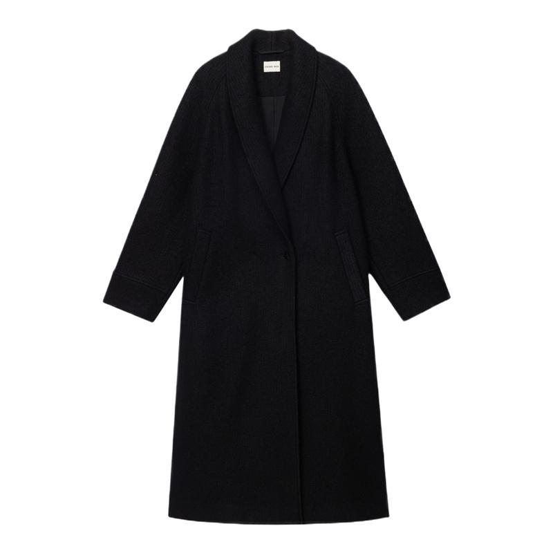素然ZUCZUG 4M36 24冬季女士休闲羊毛针织呢浴袍款长大衣