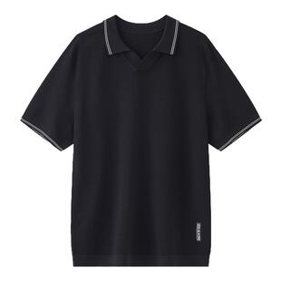 男2025夏季 POLO衫 粘纤混纺 休闲短tQ5XTX510 利郎青年商务短袖