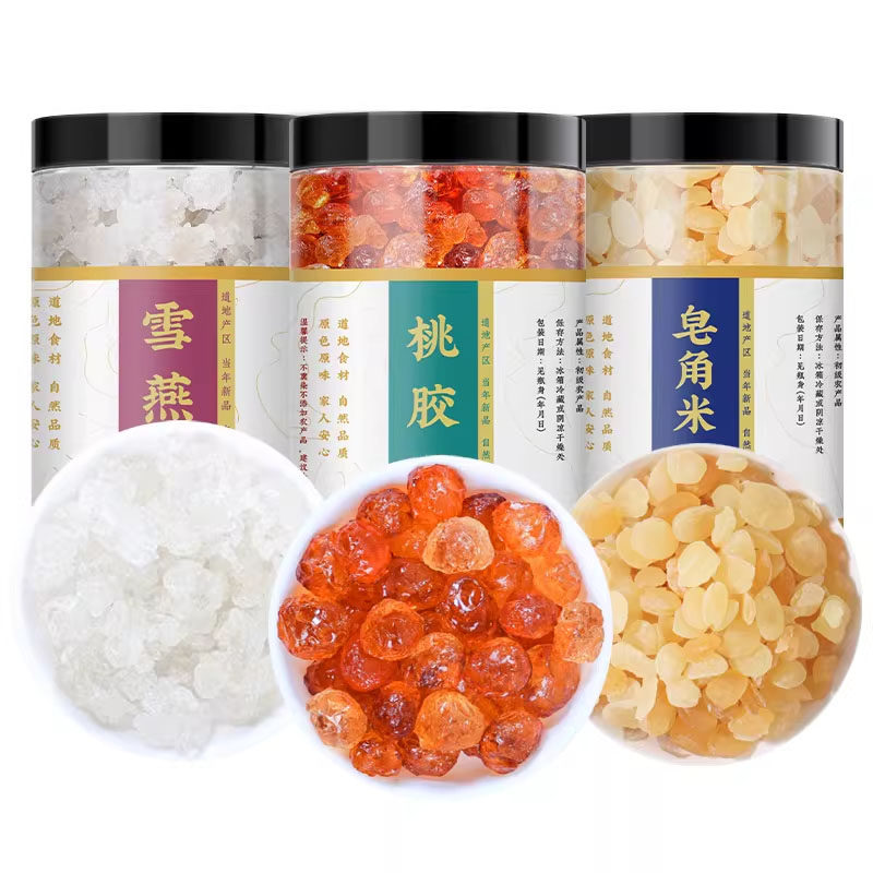 正品精选桃胶中药材官方旗舰店新鲜天然大颗粒无杂精修皂角米雪燕
