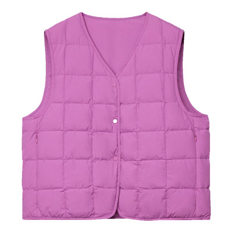 素然ZUCZUG 4M36 24冬季女士轻柔薄尼龙轻量休闲羽绒背心