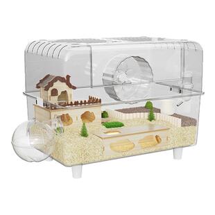 金丝熊仓鼠笼子60豪华别墅亚克力透明防啃咬超大便宜特大号易清理