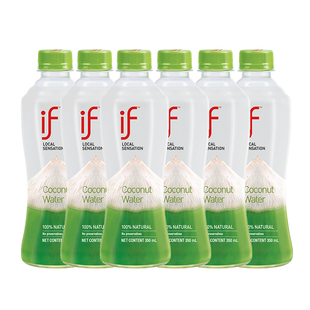 整箱果汁飲料泰國進(jìn)口 if100%椰子水0脂NFC含電解質(zhì)椰青350ml瓶裝