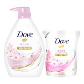 多芬沐浴露秋冬滋润沐浴乳清爽锁水保湿 嫩白沐浴油深层莹润樱花香