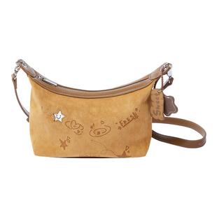 畹町冬日繁星麂皮绒腋下包女秋冬季趣味印花枕头包通勤单肩斜挎包