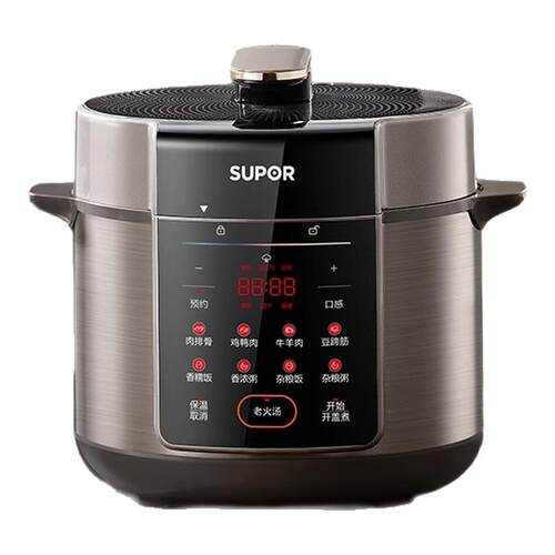 苏泊尔6L大容量0涂层电压力锅