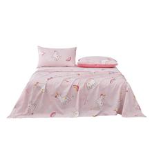 水星儿童卡通布料纯棉母婴级床单全棉被单女童单件抗菌宿舍可爱