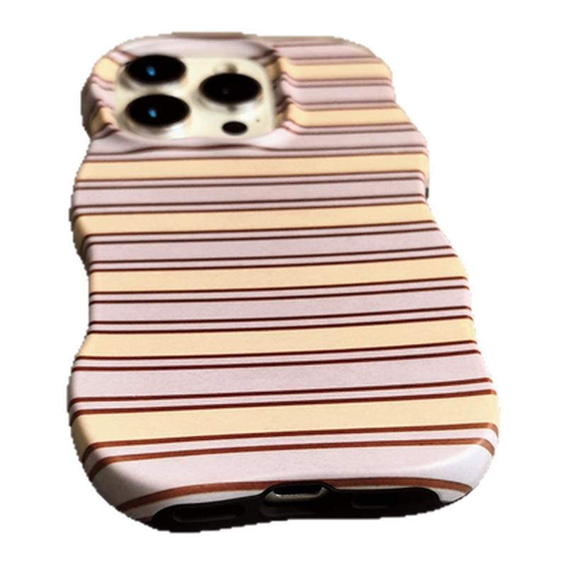 黄紫横纹波浪菲林适用苹果17手机壳硬17Promax软15pro简约16高级感iPhone15防摔14新款全包16pro男女13超好看