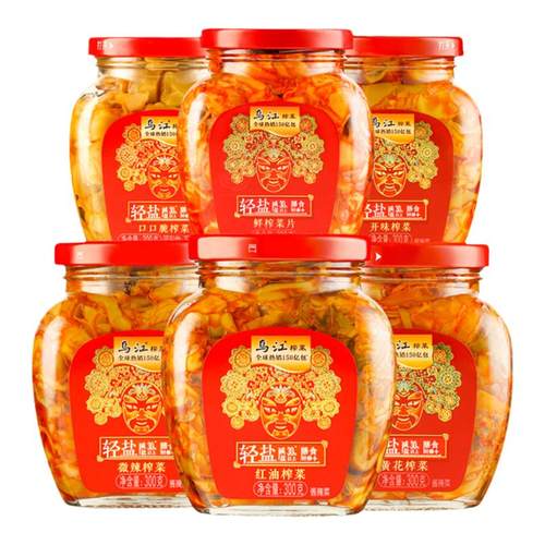 【送下饭菜】乌江麻辣红油榨菜300g瓶装重庆涪陵榨菜轻盐开味咸菜