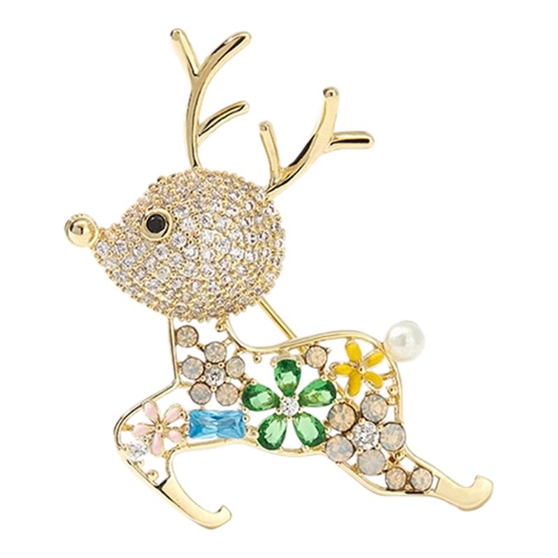 麋鹿胸针女小众设计感