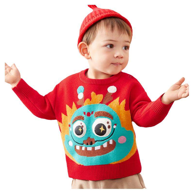 巴拉巴拉婴儿毛衣男童女童红色拜年服宝宝针织衫上衣秋冬新款童装,童装/婴儿装/亲子装,毛衣/针织衫,淘宝优惠券,粉丝福利购,淘宝优惠卷
