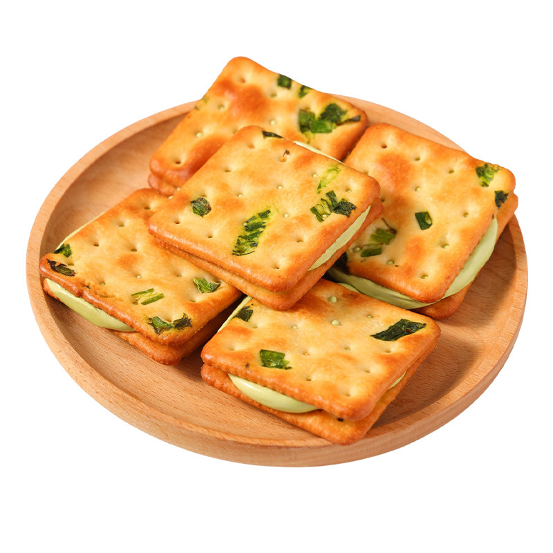 【新西兰乳粉】台湾风味香葱手撕牛轧糖饼干夹心网红休闲小零食品
