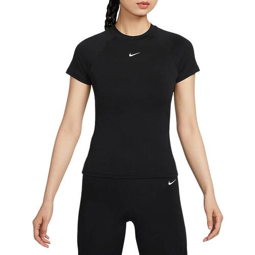 Nike耐克短袖女夏季小勾瑜伽训练修身短款速干运动T恤FV7843-010