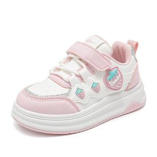 回力女童鞋子女孩儿童板鞋2025新款秋季皮面二棉鞋加绒运动鞋冬季