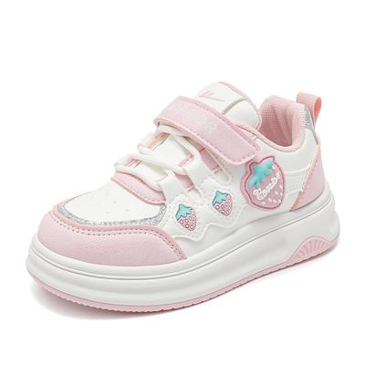 回力女童鞋子女孩儿童板鞋2025新款秋季皮面二棉鞋加绒运动鞋冬季