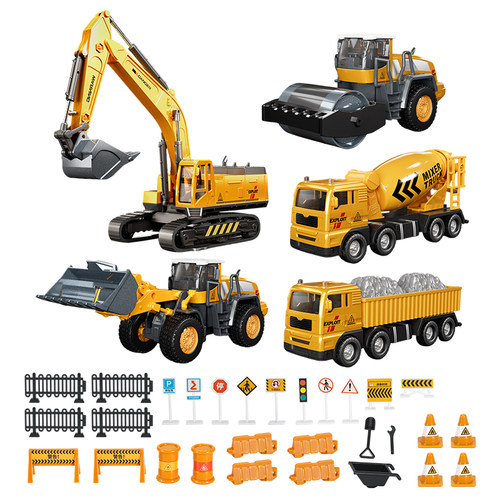 儿童合金工程车套装玩具礼物