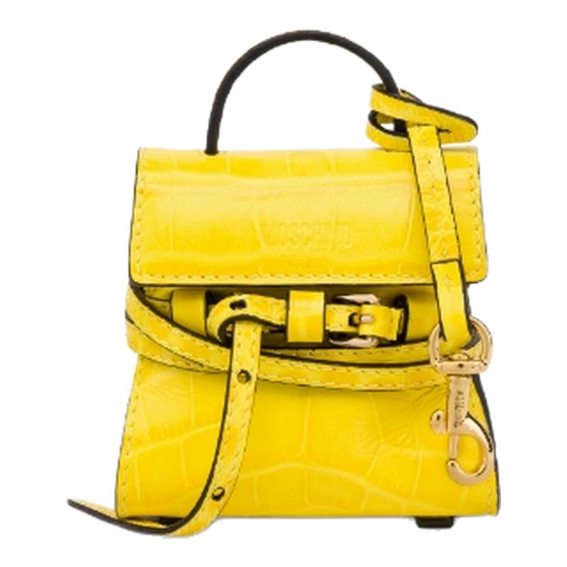 【首降7折起】Moschino/莫斯奇诺 25早秋 女士鳄鱼纹Tie Me微型包