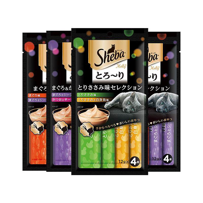 sheba希宝猫条进口猫咪零食营养补水湿粮软包成幼猫罐头肉泥100支