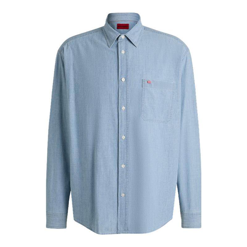 【100%棉】HUGO雨果 男士棉质青年布宽松版型外套衬衫,男装,衬衫,淘宝优惠券,粉丝福利购,淘宝优惠卷