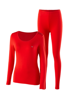 猫人红色内衣套装女2026马年本命年衣服红秋衣秋裤男莫代尔棉新款