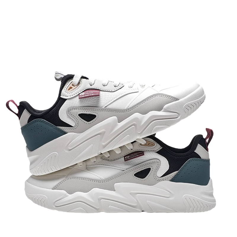 特步皮面男鞋2026冬季新款潮流板鞋时尚休闲鞋子复古厚底老爹鞋男,运动鞋new,运动休闲鞋,淘宝优惠券,粉丝福利购,淘宝优惠卷