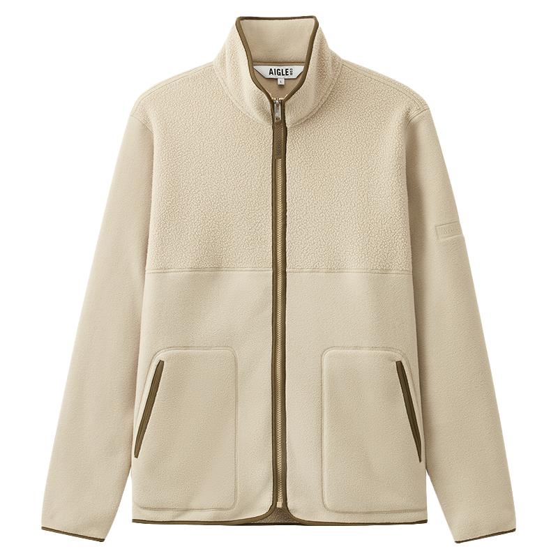 艾高男士外套全拉链抓绒衣加厚