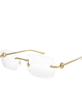 开云眼镜 古驰GUCCI男女同款无框矩形简约气质近视眼镜框GG1703O