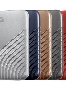 WD西部数据1t移动固态硬盘2t移动硬盘固态外接手机电脑两用加密