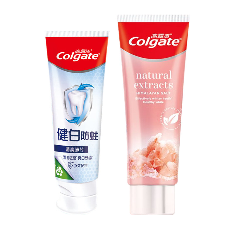 高露洁玫瑰盐牙膏去渍亮白120g家用男女士清新口气健白防蛀90g克,洗护清洁剂/卫生巾/纸/香薰,牙膏,淘宝优惠券,粉丝福利购,淘宝优惠卷