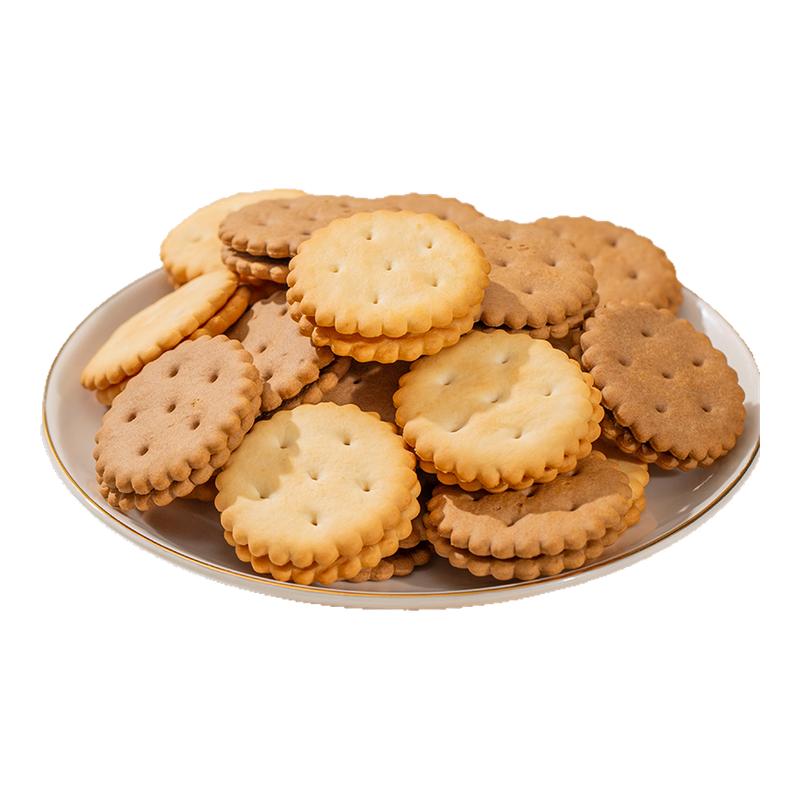 咸蛋黄麦芽饼干夹心饼黑糖味独立包装办公室解馋零食小吃休闲食品