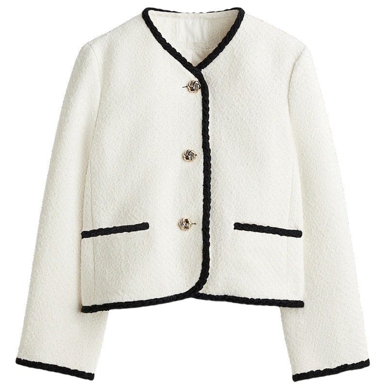 HM女装短外套冬季时尚气质小香风镶边圈绒外套1293054,女装/女士精品,短外套,淘宝优惠券,粉丝福利购,淘宝优惠卷