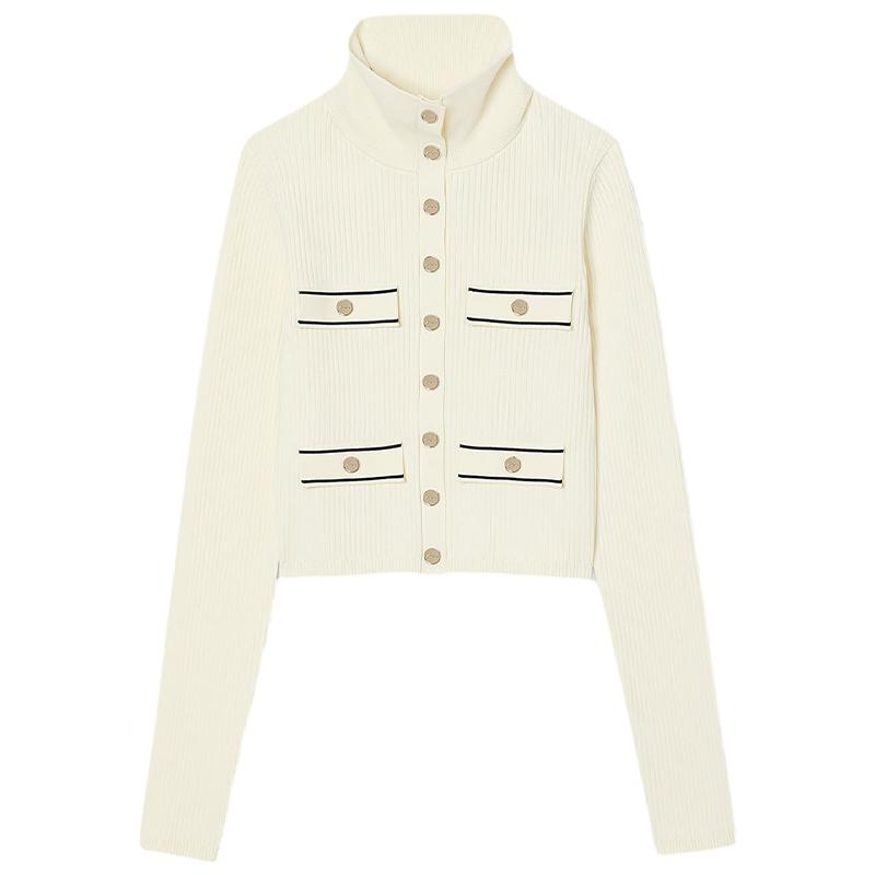 SANDRO高领优雅简约短款针织外搭