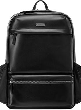 新年礼物 Samsonite新秀丽双肩包新款牛皮革背包商务电脑书包TM3