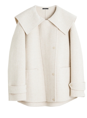 ELLE法式高级感毛呢外套女2025冬装新款小个子气质小众双面呢大衣