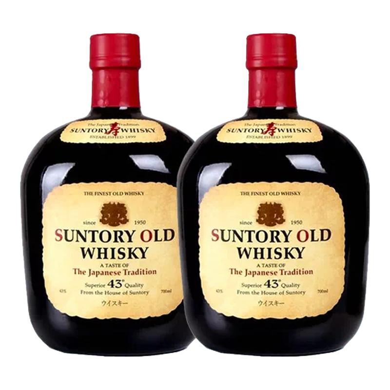 三得利老牌威士忌 OLD日本直邮调和型洋酒日本进口700ml43%两瓶装