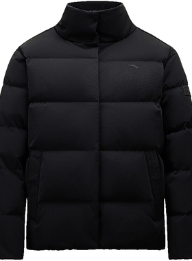 安踏羽绒服立领短款夹克女2025新款冬季防风保暖鸭绒加厚棉服外套