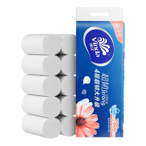 维达卷纸780克加厚4层大卷卫生纸