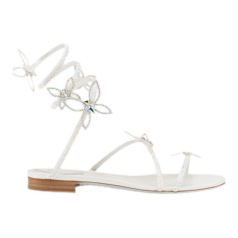 【礼物】RENE CAOVILLA BUTTERFLOWER系列水钻女士平底凉鞋,女鞋,时装凉鞋,淘宝优惠券,粉丝福利购,淘宝优惠卷