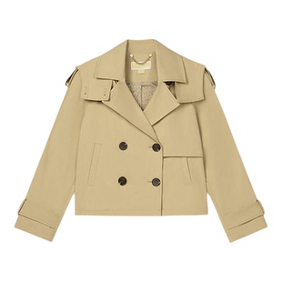 MICHAEL KORS MK 女士短款双排扣风衣