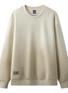 森柔|森马中国国家地理嘉绒系列卫衣男春渐变喷染小宽松圆领上衣