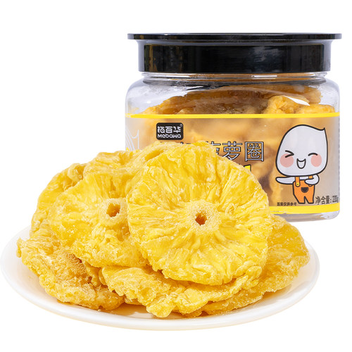 梅百华厚切菠萝干罐装220g