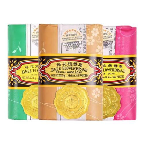 蜂花檀香皂沐浴肥皂茉莉皂上海制皂洗脸洁面皂家用实惠装玫瑰香型