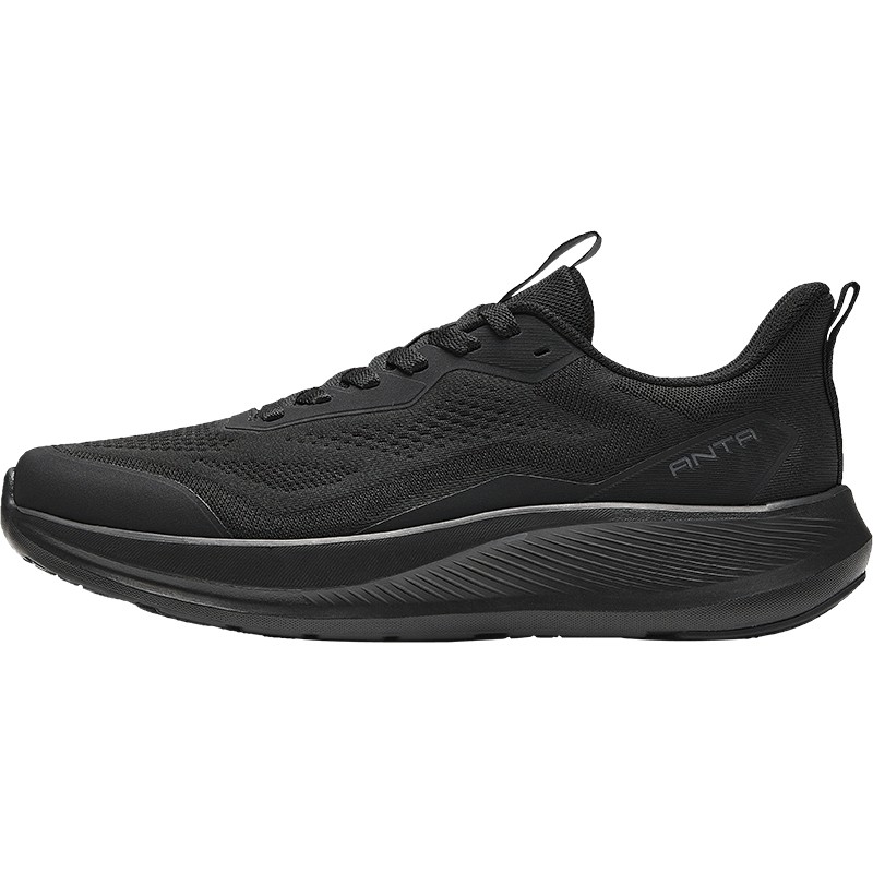 安踏全黑公务通勤鞋男款神行LITE14丨轻便减震运动鞋男112617713