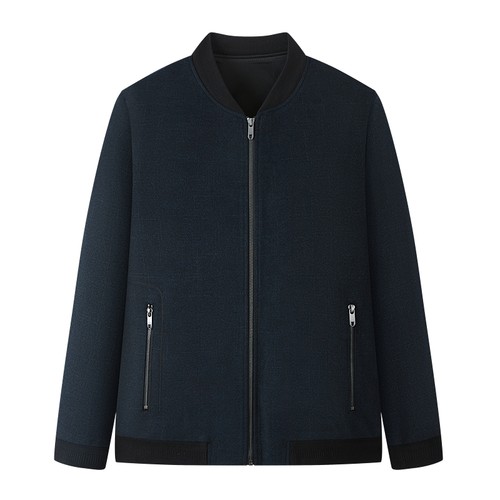 红豆男装毛呢夹克男25年秋冬新品棒球领休闲飞行夹克外套男款