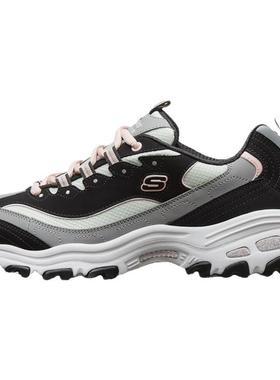 斯凯奇女鞋秋冬新款老爹鞋奶茶熊正品熊猫鞋女款运动鞋增高休闲鞋