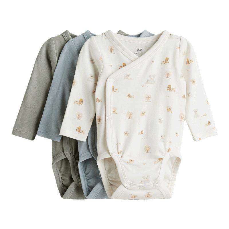 HM童装男婴女婴连身衣3件装冬季长袖舒柔裹身哈衣1178919,童装/婴儿装/亲子装,连身衣/爬服/哈衣,淘宝优惠券,粉丝福利购,淘宝优惠卷