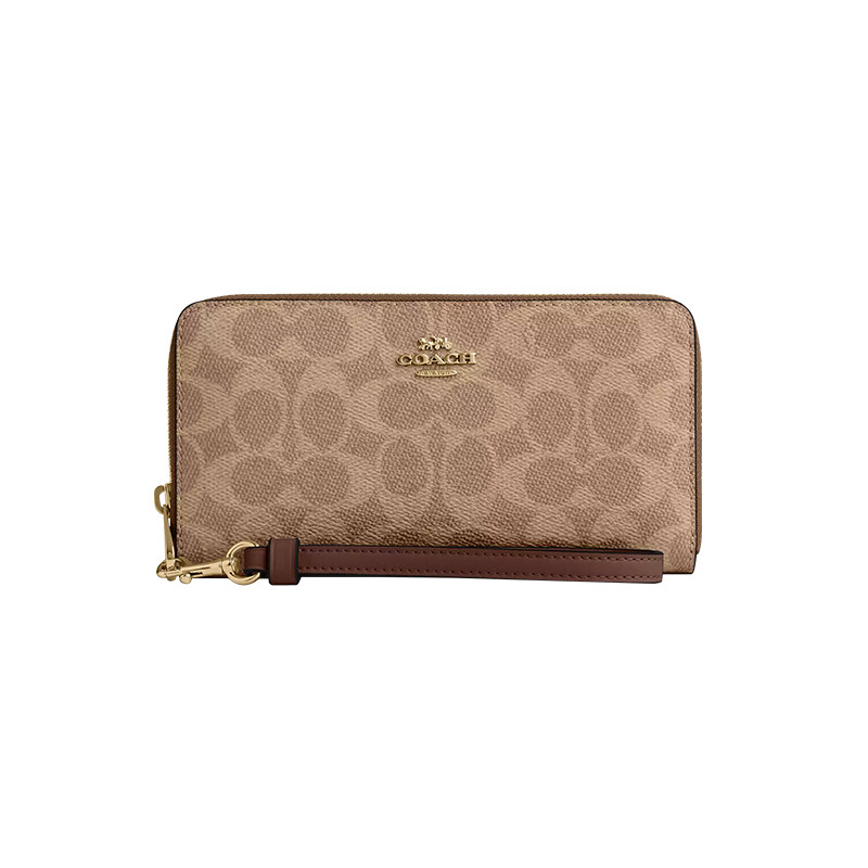 【正品保证】COACH/蔻驰女士钱包卡包拉链开合手拿证件包